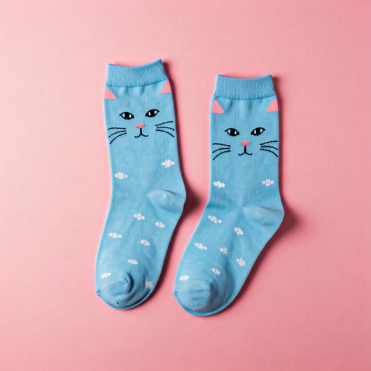 cat socks lines